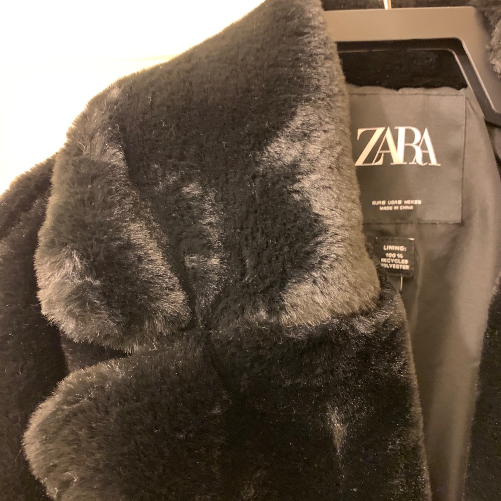 Zara Long Faux Fur Coat